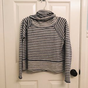 Free People blue and white sweater